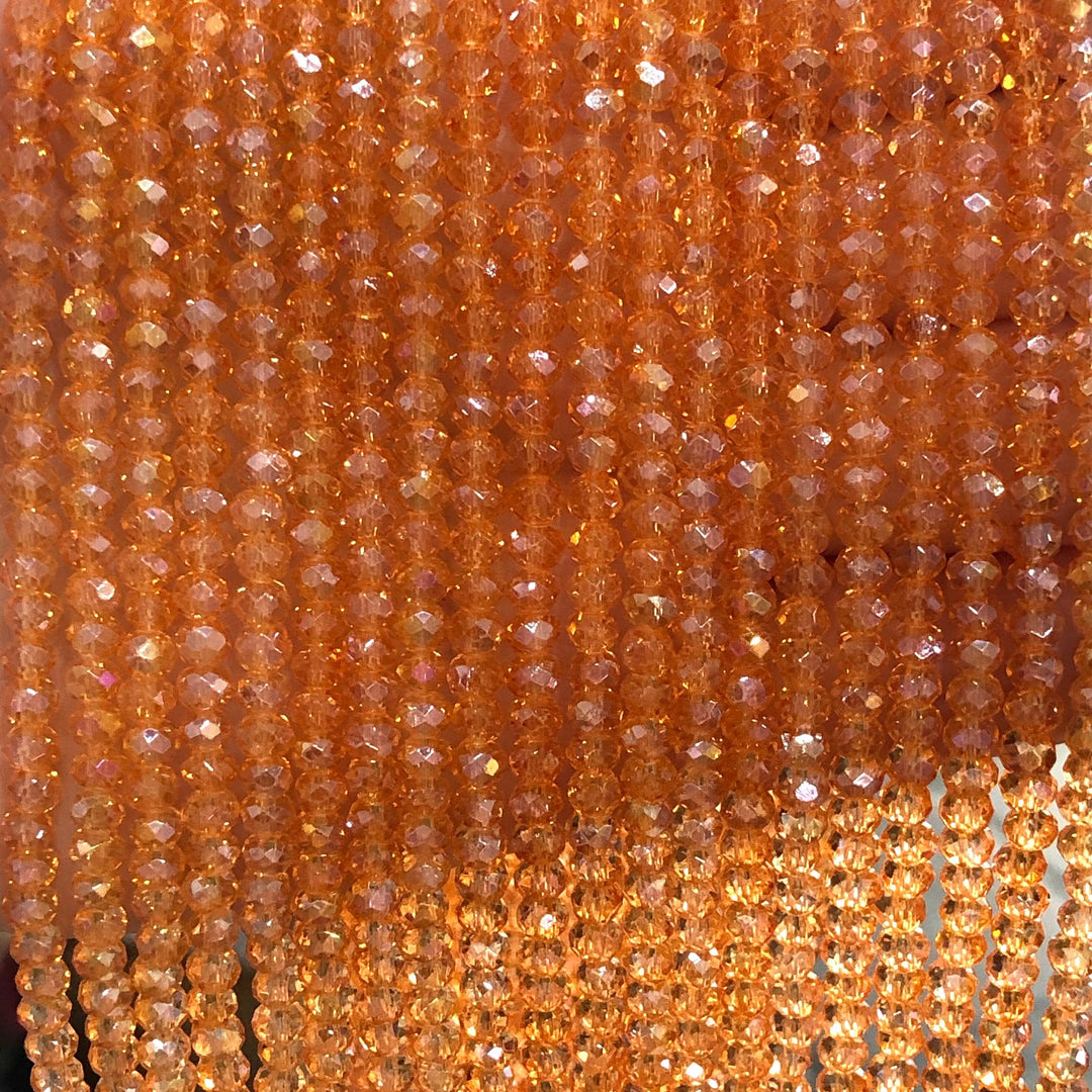 Crystal faceted rondelle 4mm Beads, PBC4C16