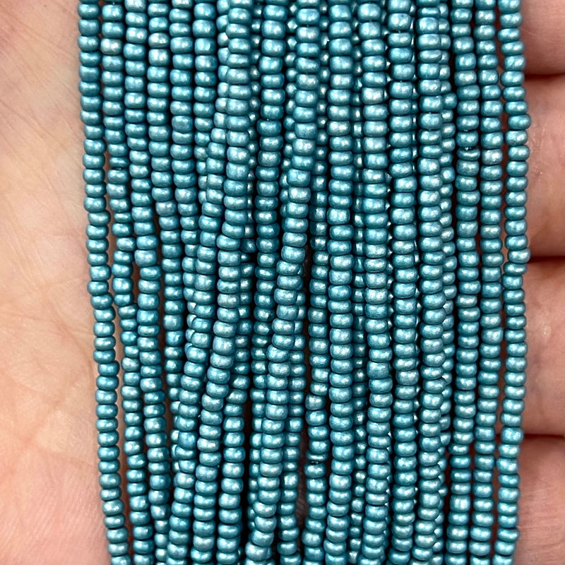 Preciosa Seed Beads 11/0 Rocailles-Round Hole, 18536 Blue Metallic Dyed Crystal -PRCS11/0-171