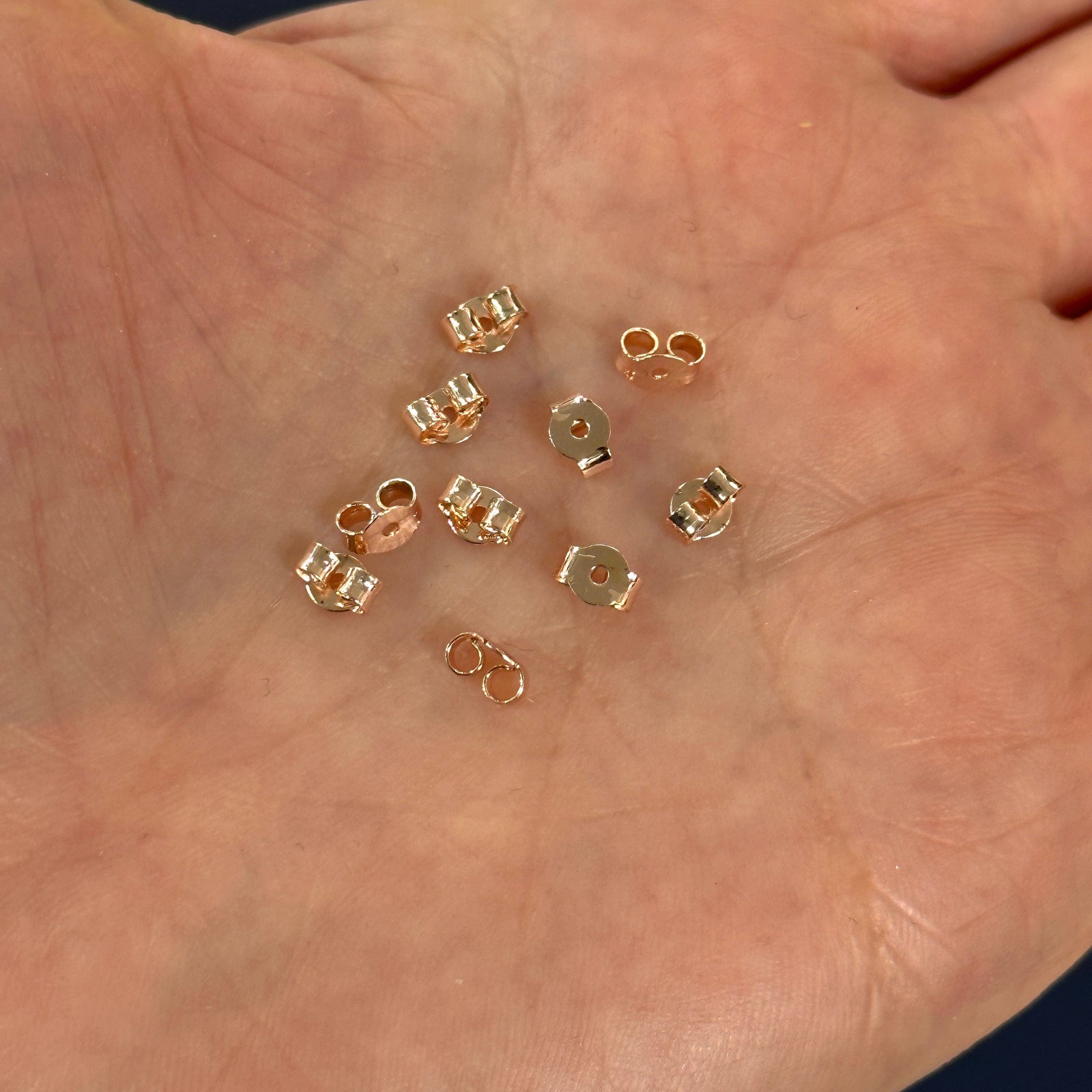 Rose Gold Plated 10 Pcs Earring Back Butterfly,Spare Earring Stoppers