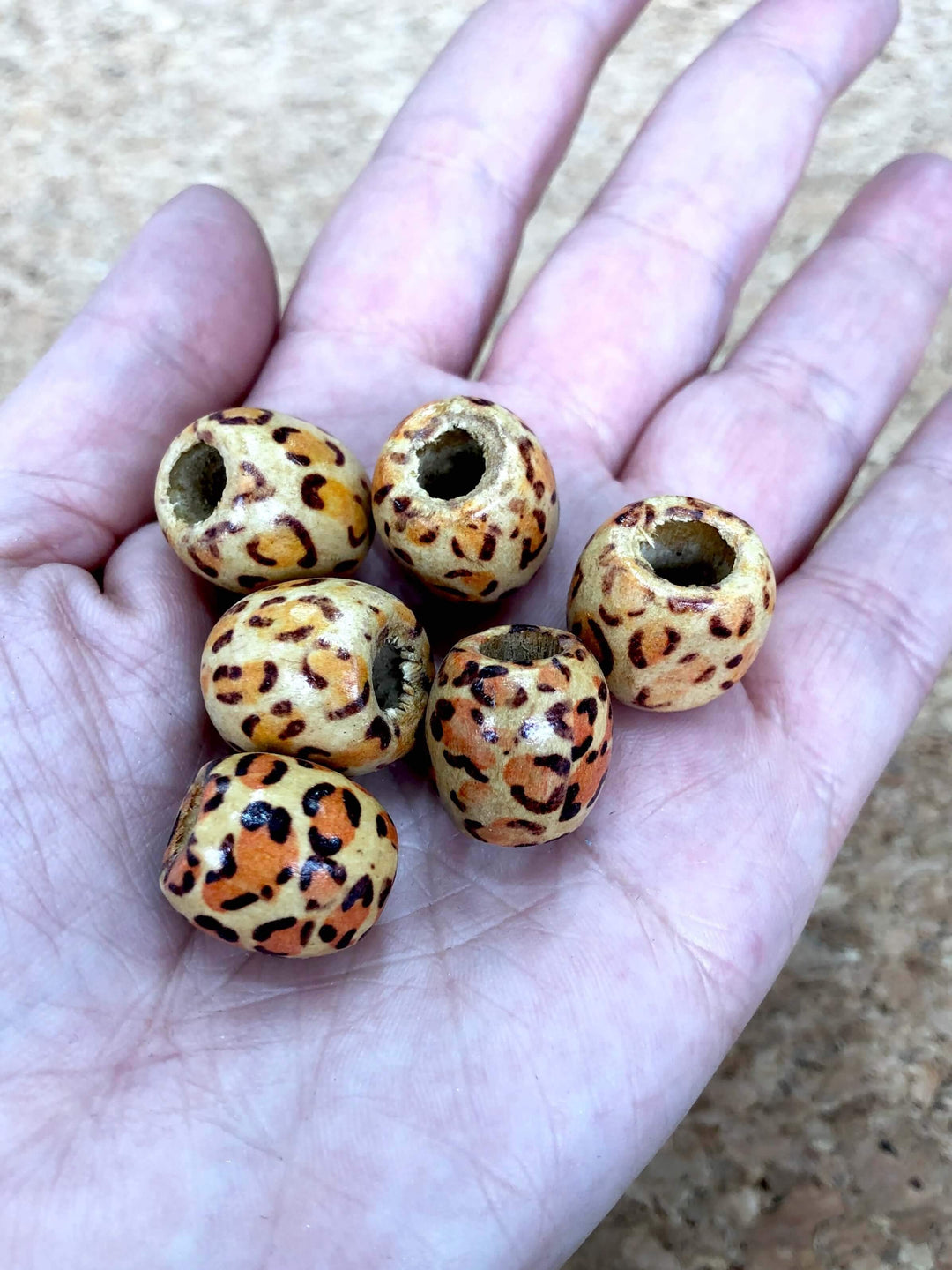 10 Wood Spacer Beads , 16 x 17mm Wooden Beads ,Natural Wooden Beads For Jewelry Making, 17mm Round Wooden Beads