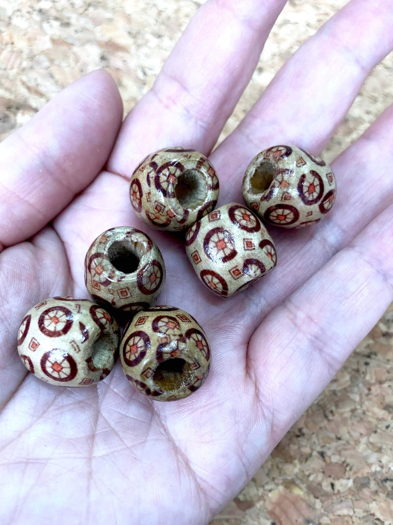 10 Wood Spacer Beads , 16 x 17mm Wooden Beads ,Natural Wooden Beads For Jewelry Making, 17mm Round Wooden Beads£2