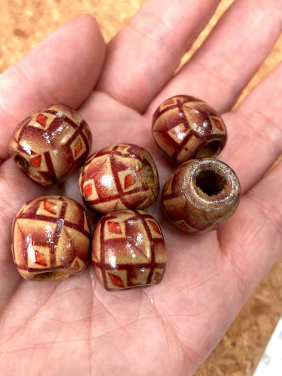 10 Wood Spacer Beads , 16 x 17mm Wooden Beads ,Natural Wooden Beads For Jewelry Making, 17mm Round Wooden Beads£2