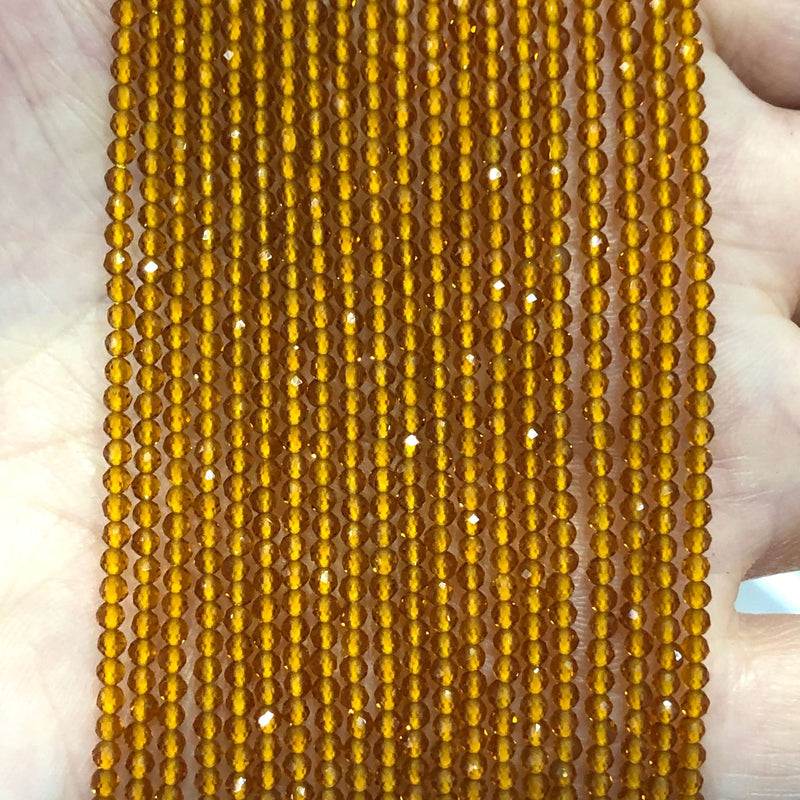 2mm Amber Jade Gemstone, 180 Beads