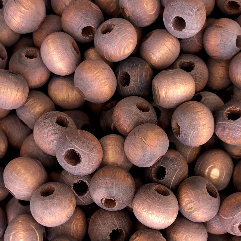 Bulk 50 Gr, 8 mm Wooden Beads-Brown Color