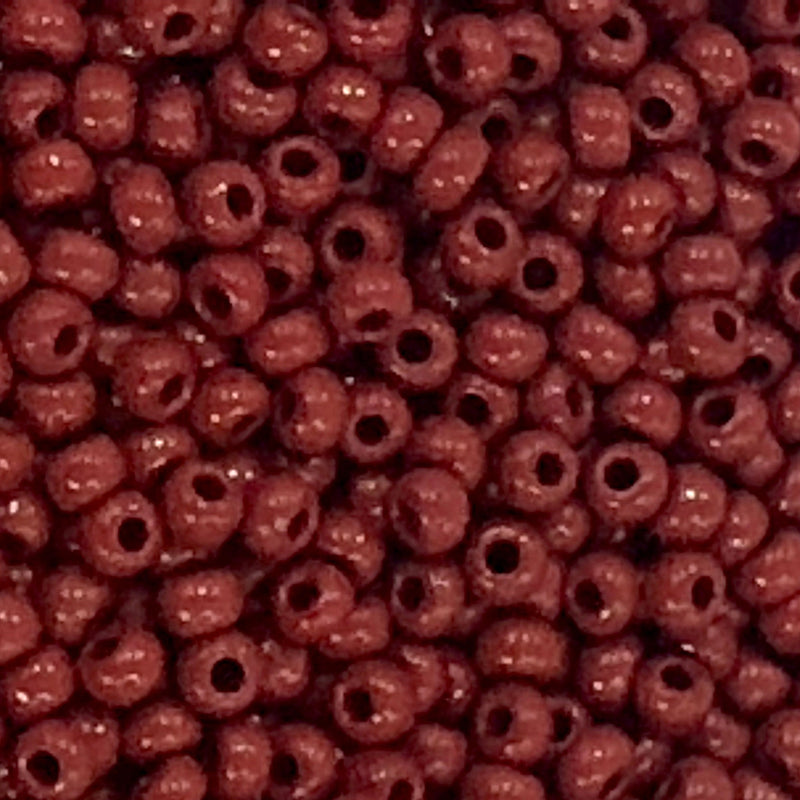 Preciosa Seed Beads 8/0 Rocailles-Round Hole-100 Gr, 93300 Opaque Red Coral