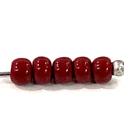 Perles de Rocailles Preciosa 8/0 Rocailles-Trou Rond-20 Gr, 93300 Corail Rouge Opaque