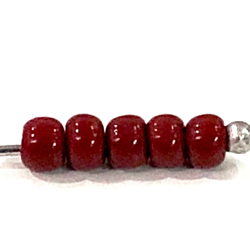 Preciosa Seed Beads 8/0 Rocailles-Round Hole-100 Gr, 93300 Opaque Red Coral