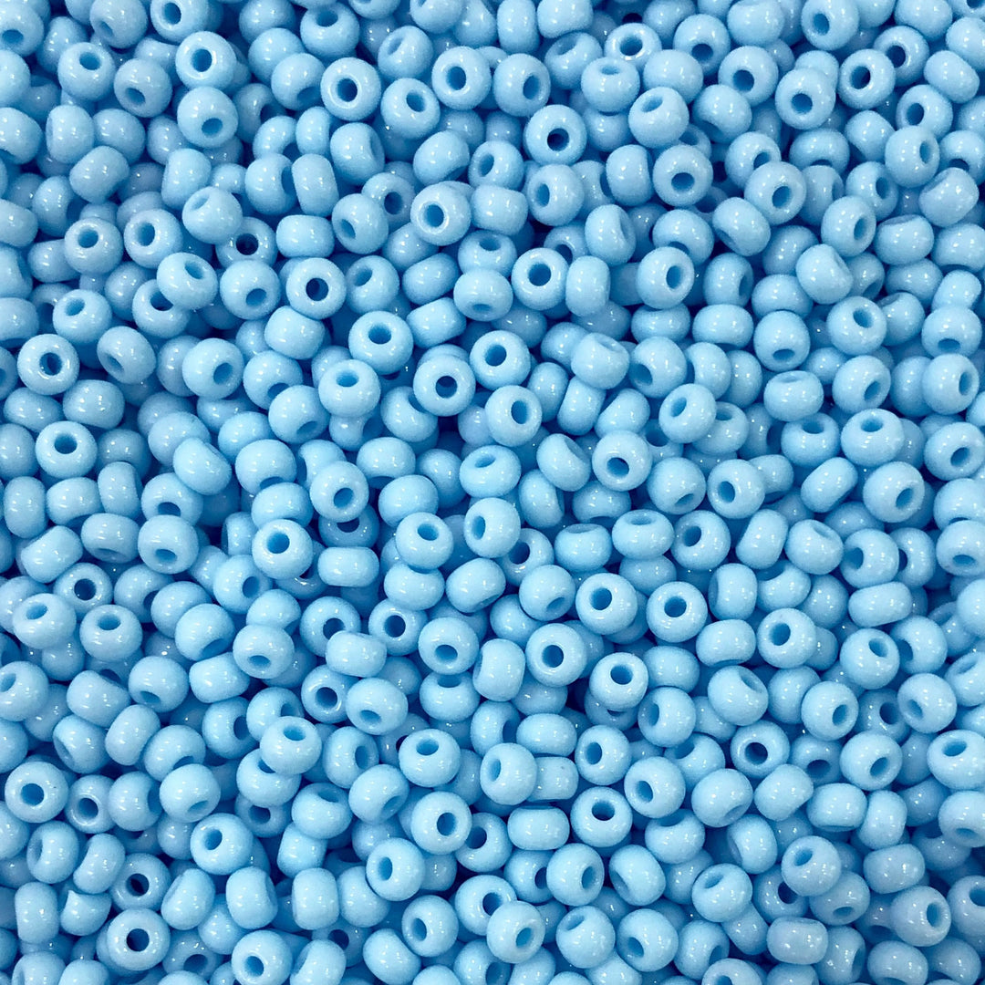 Preciosa Seed Beads 8/0 Rocailles-Round Hole-100 Gr,63000 Lt. Turquoise