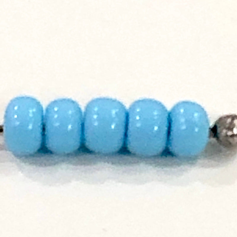 Preciosa  Seed Beads 8/0 Rocailles-Round Hole-100 Gr,63000 Lt. Turquoise