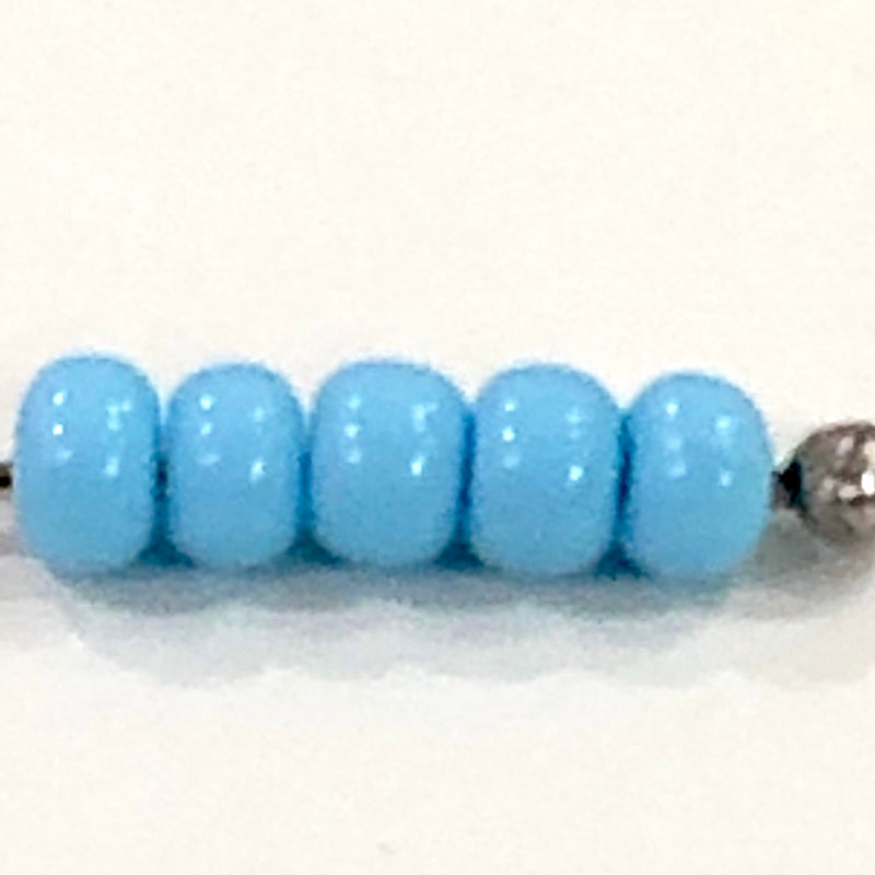 Preciosa  Seed Beads 8/0 Rocailles-Round Hole-100 Gr,63000 Lt. Turquoise