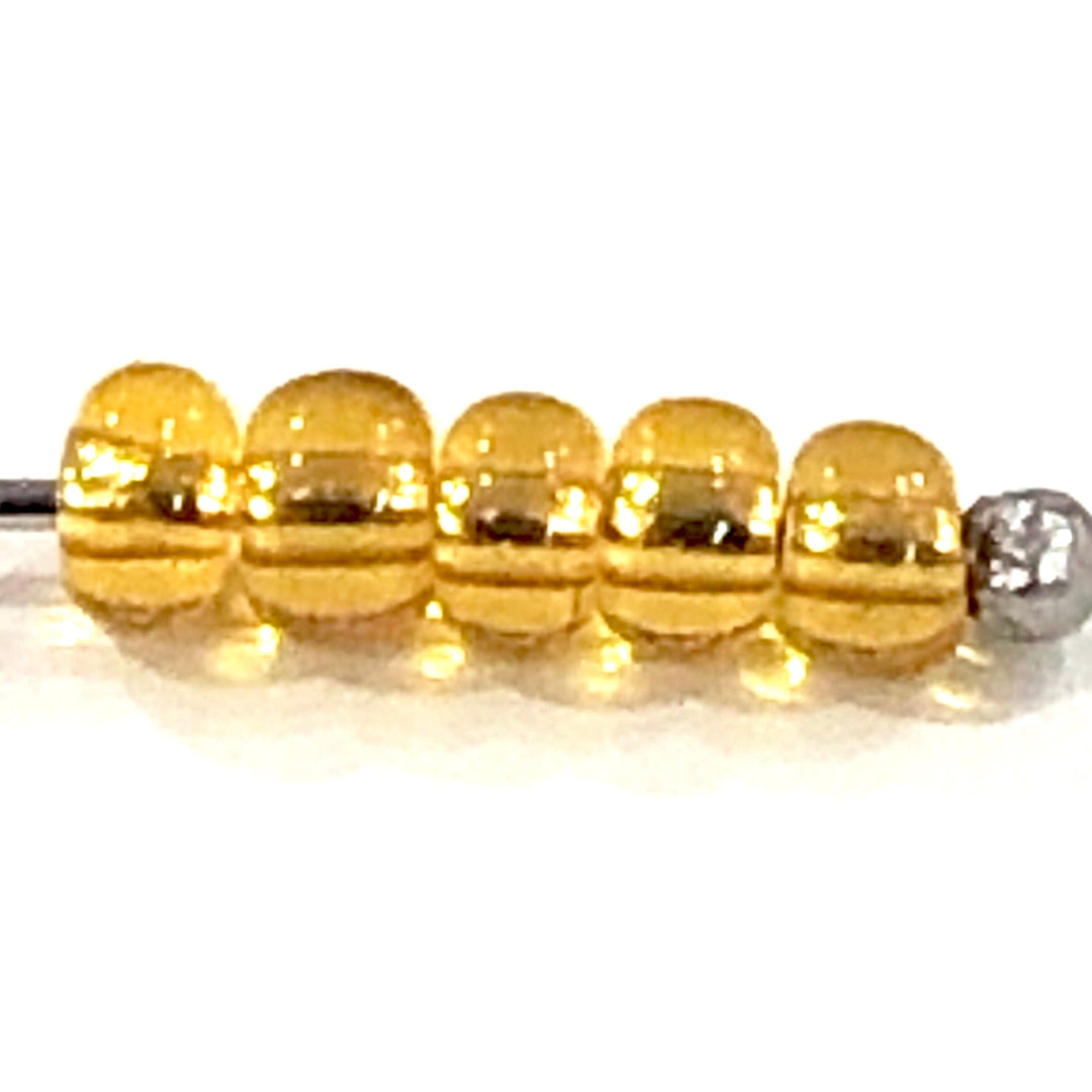 Preciosa Seed Beads 8/0 Rocailles-Round Hole-100 Gr,17020 Lt Topaz Silver Lined
