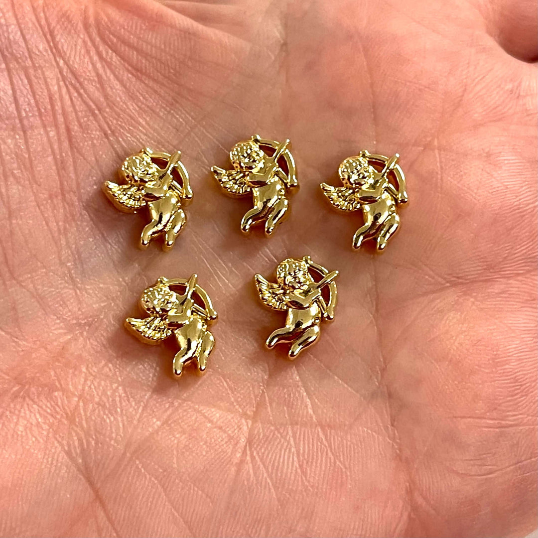 24Kt Shiny Gold Plated Eros Charms, 5 pcs in a pack