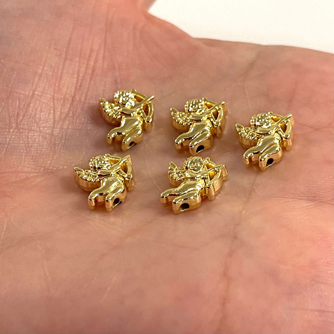 24Kt Shiny Gold Plated Eros Charms, 5 pcs in a pack
