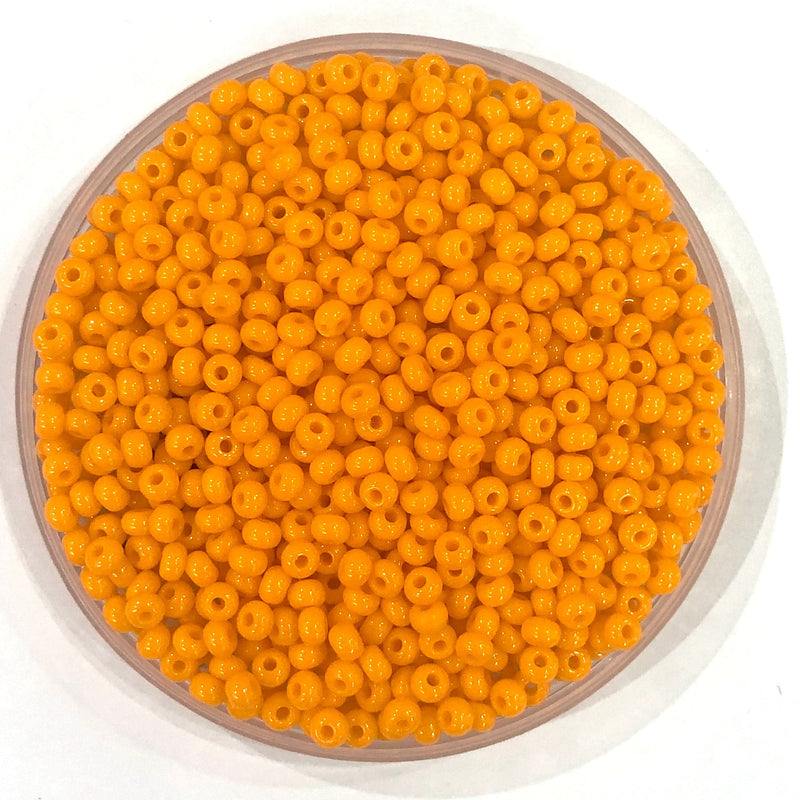 Preciosa Seed Beads 6/0 Rocailles-Round Hole 20 gr,  93110 Opaque Orange