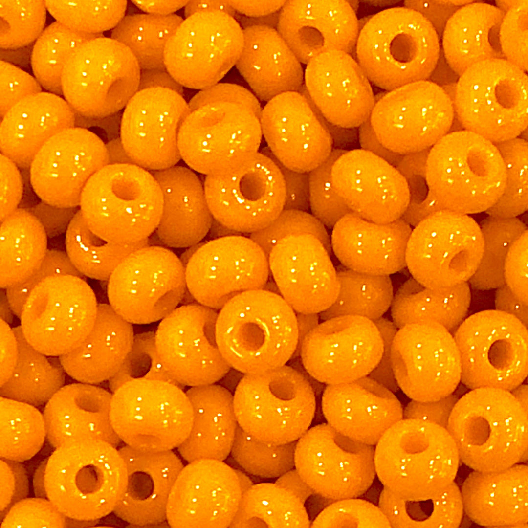 Preciosa Seed Beads 8/0 Rocailles-Round Hole 20 gr, 93110 Opaque Orange