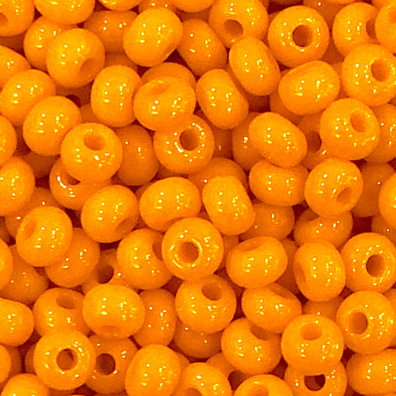 Preciosa Seed Beads 8/0 Rocailles-Round Hole 20 gr,  93110 Opaque Orange