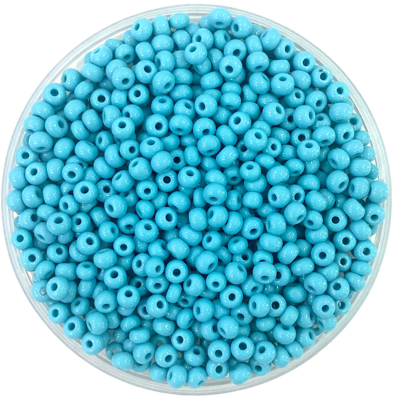 Preciosa Seed Beads 6/0 Rocailles-Round Hole 20 gr, 63030 Turquoise