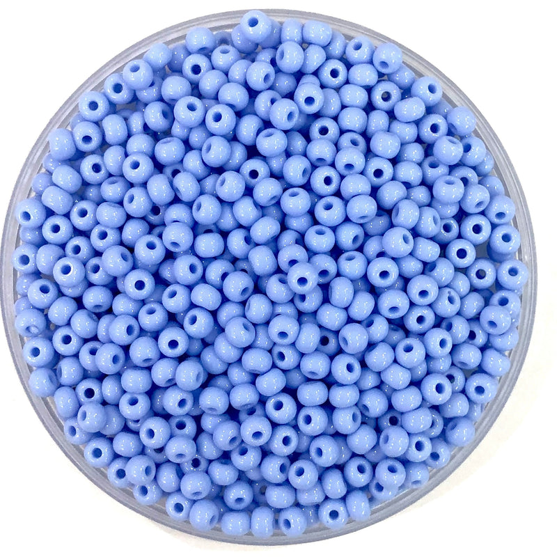 Preciosa Seed Beads 6/0 Rocailles-Round Hole 20 gr, 33000 Opaque Lt. Blue