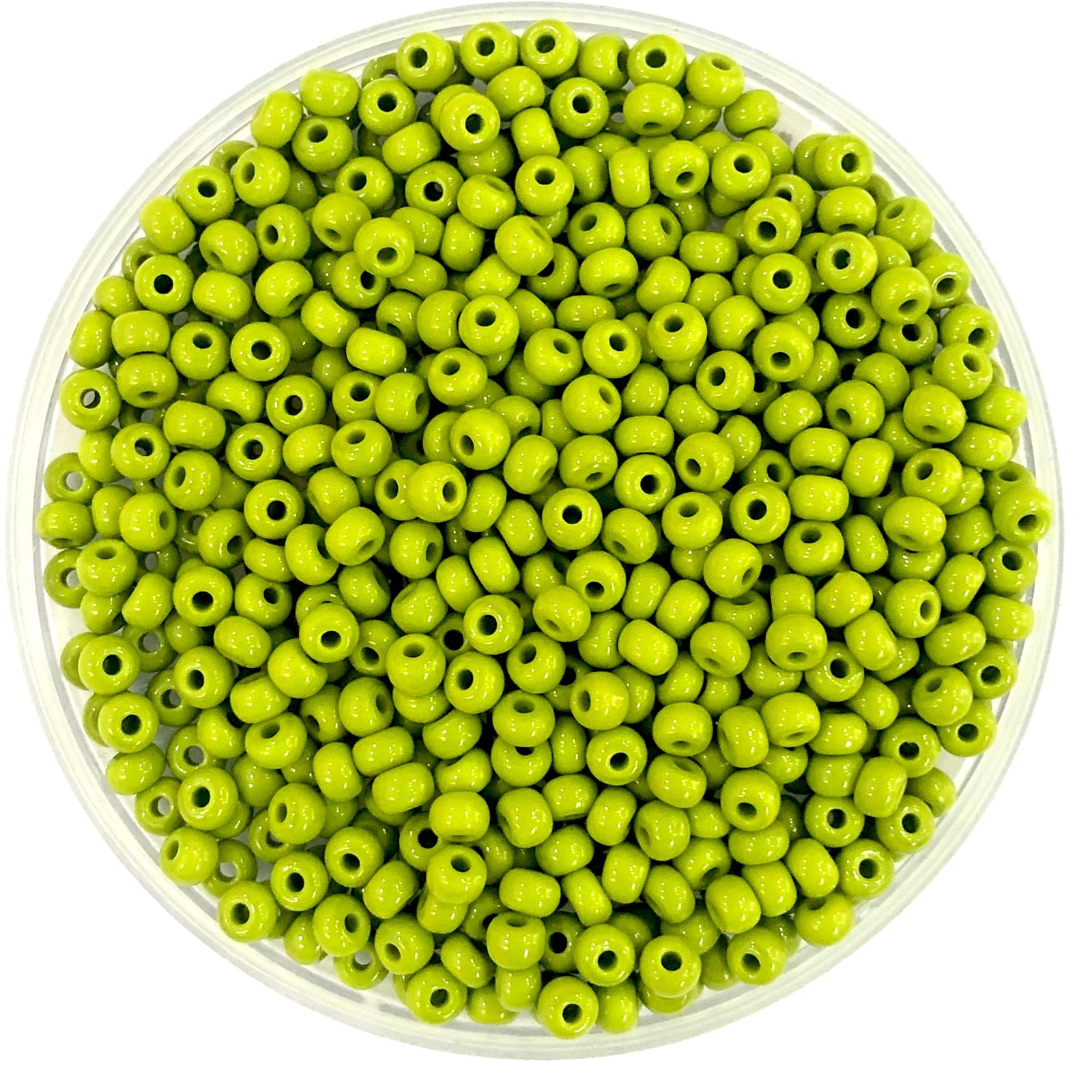 Preciosa Seed Beads 6/0 Rocailles-Round Hole 20 gr, 53430 Opaque Olivine Green