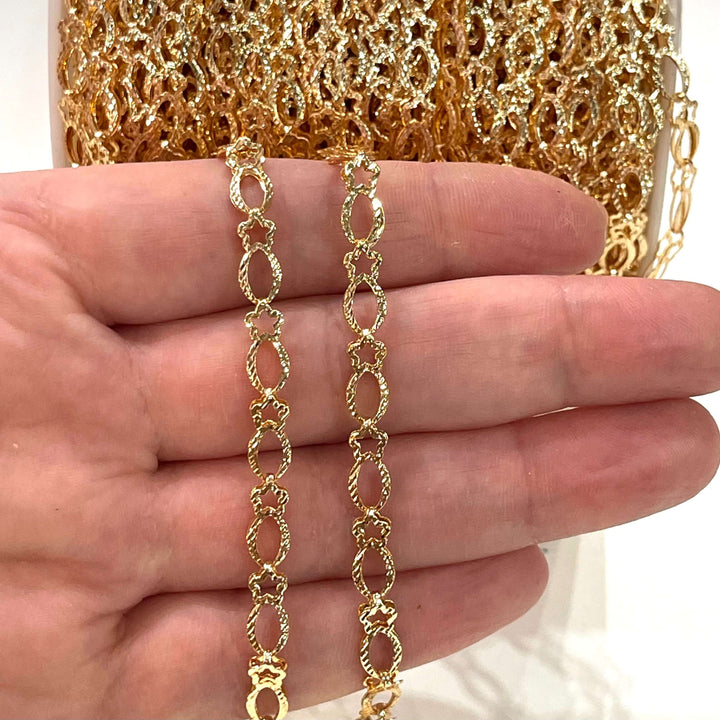 24Kt Gold Plated 5mm Double Layer Soldered Chain, 5mm Gold Chain
