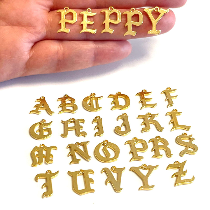 24Kt Gold Plated Initial Charms