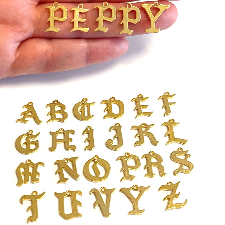 24Kt Gold Plated Initial Charms