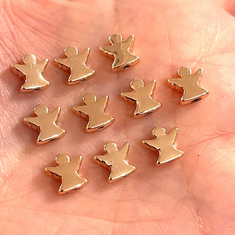Rose Gold Plated Angel Spacer Charms, 10 pcs in a pack
