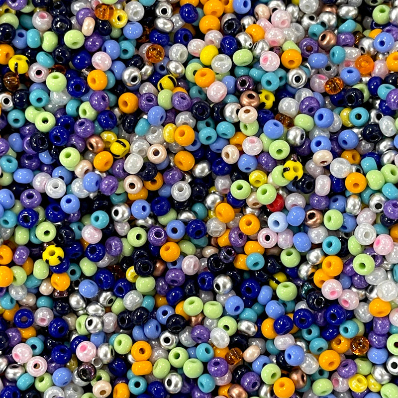 Mixed Color Preciosa Seed Beads 6/0 Rocailles-Round Hole 20 gr,Beads,Seed Beads- PRCS6/0-99,