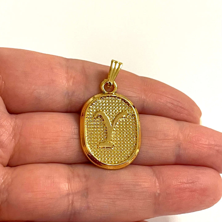 24Kt Gold Plated Brass Initial Pendants