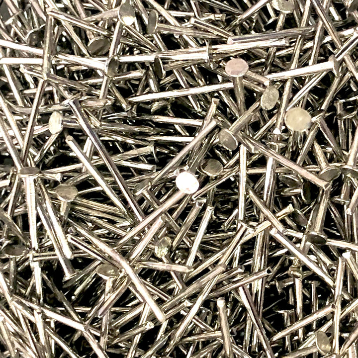 20mm Rhodium Plated Brass Head pins, 0.7mm by 20mm Rhodium Head Pins