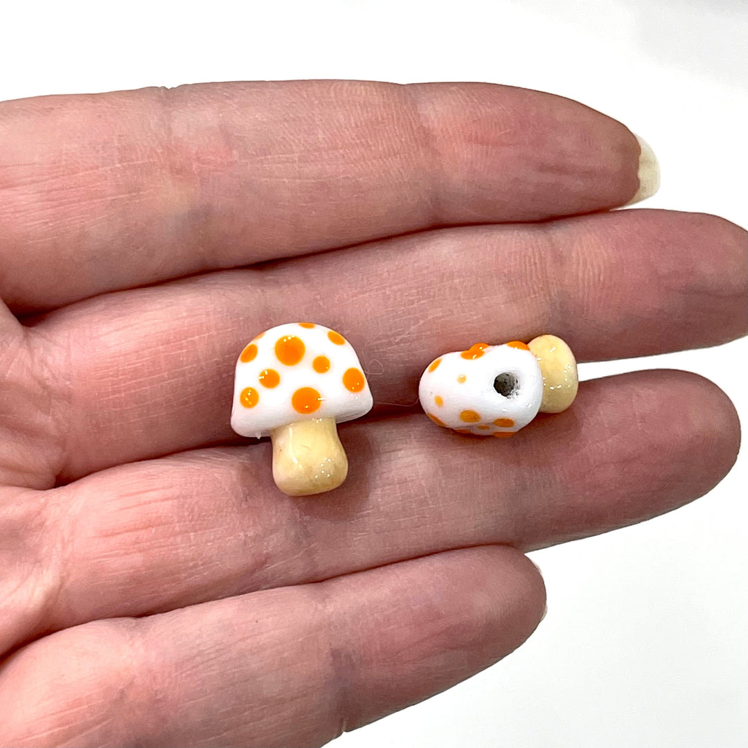 Hand Made Murano Glass Mushroom Charm