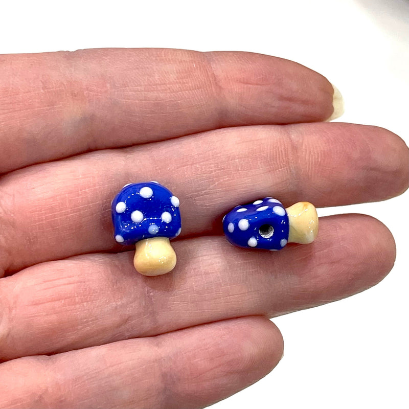 Hand Made Murano Glass Mushroom Charm