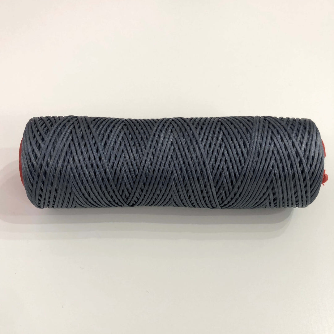 Grey Waxed Cotton Cord - 1mm, 100m Reel