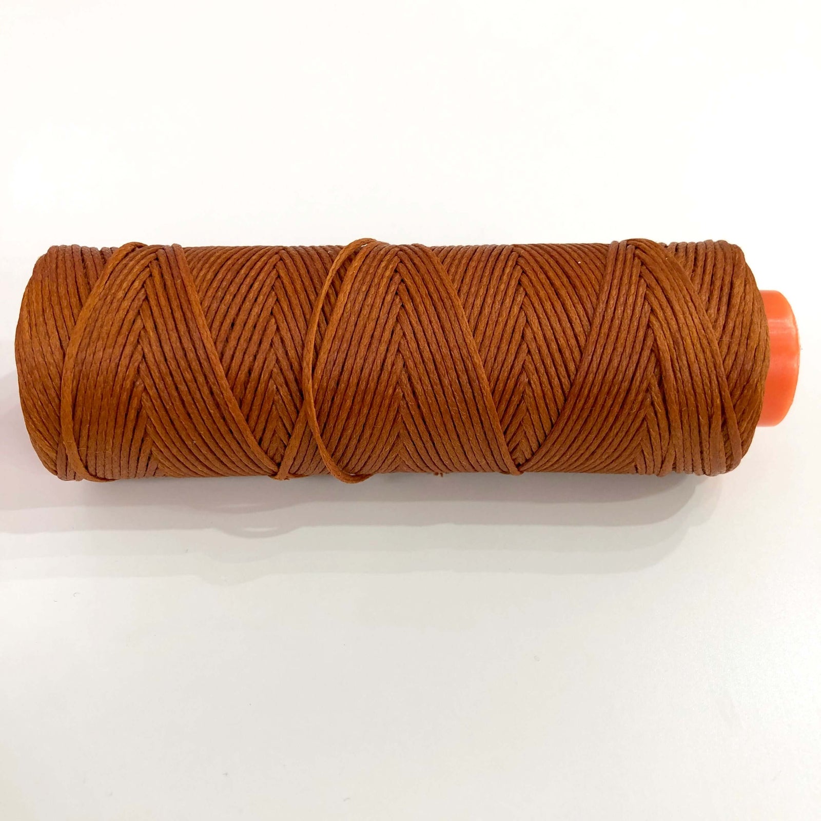 Brown Waxed Cotton Cord - 1mm, 100m Reel