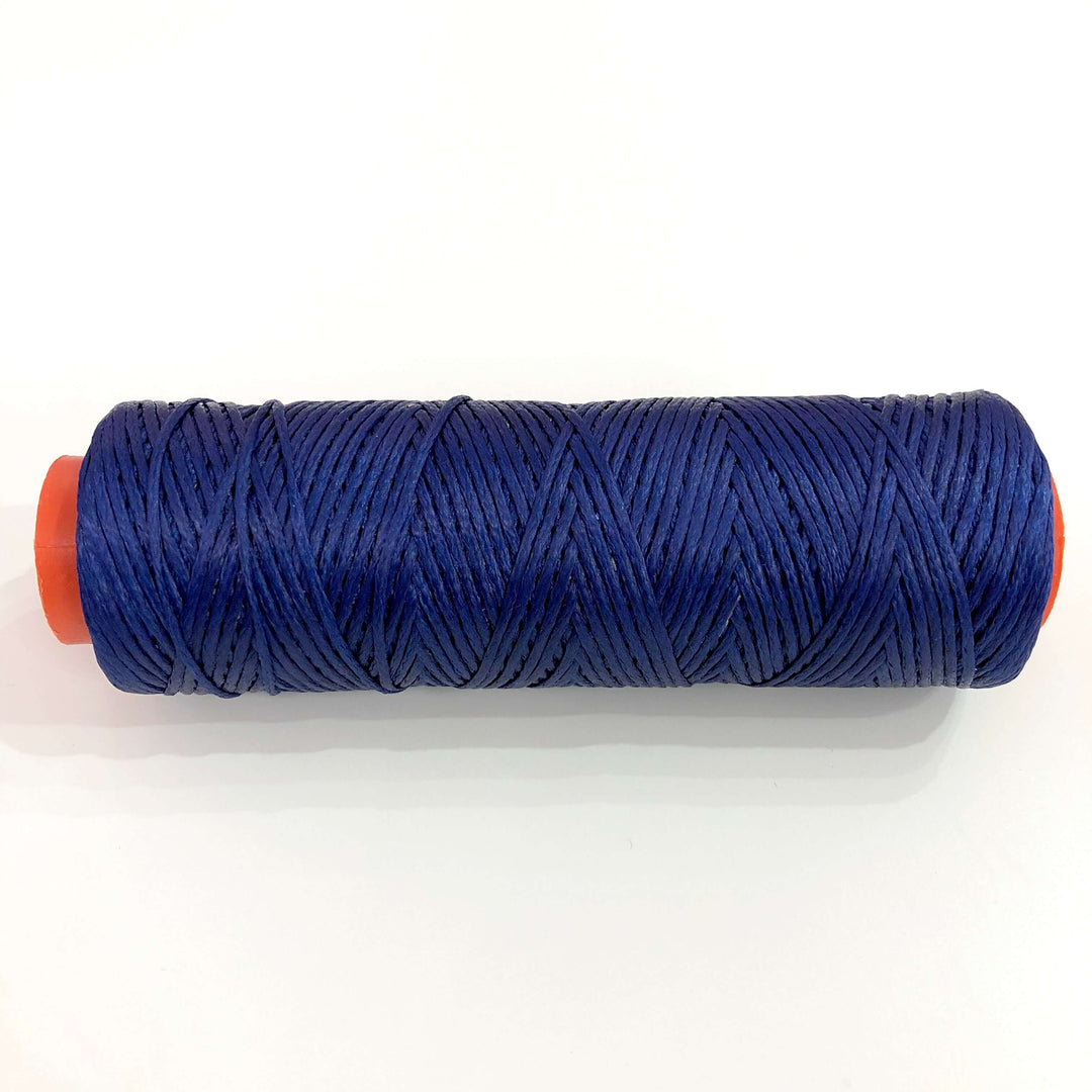 Royal Blue Waxed Cotton Cord - 1mm, 100m Reel
