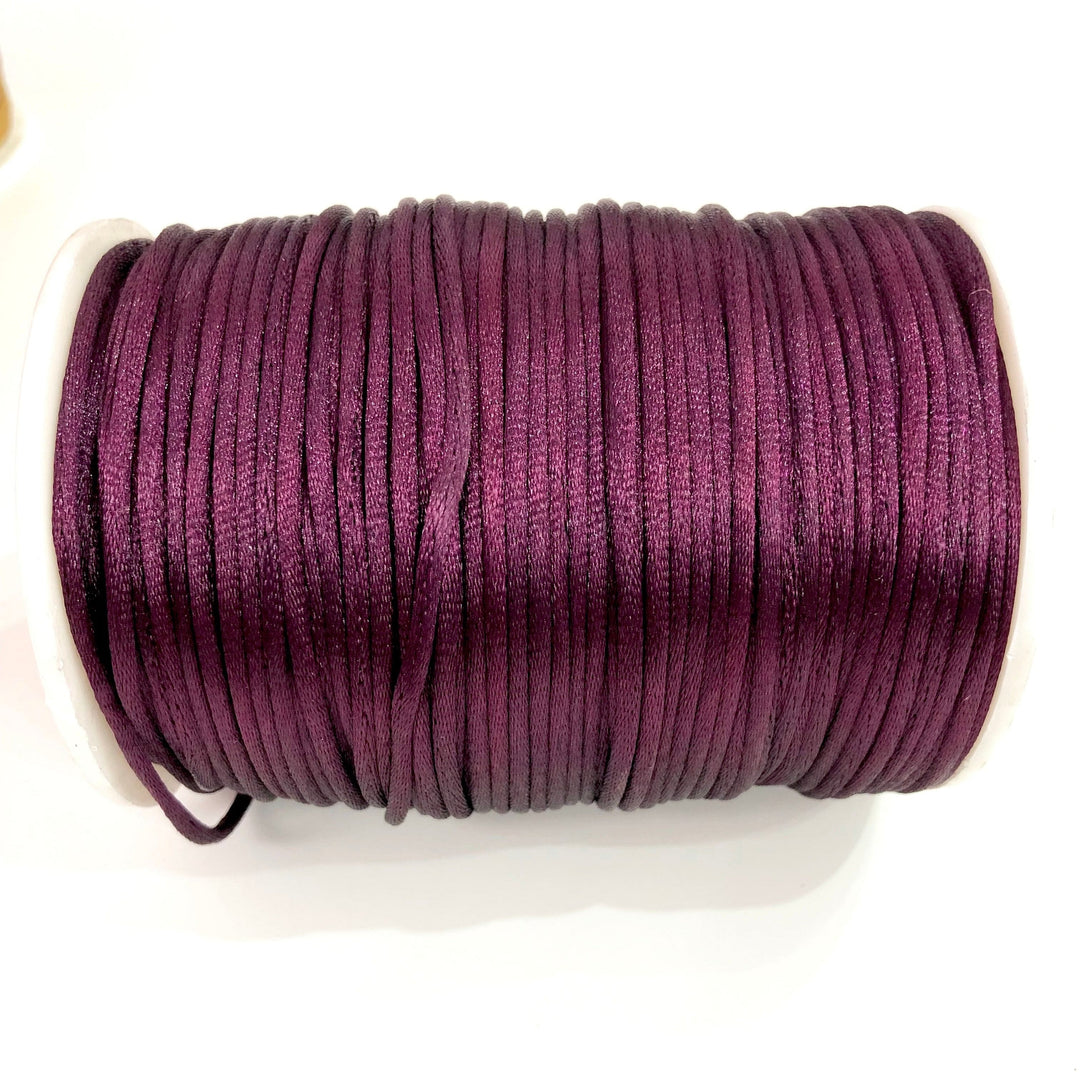Rattail Cord, Kumihimo Cord, Satin Silk Cord, Satin Nylon Cord, Macrame Knotting DIY, Beading String, Thread Cording, 2.5mm
