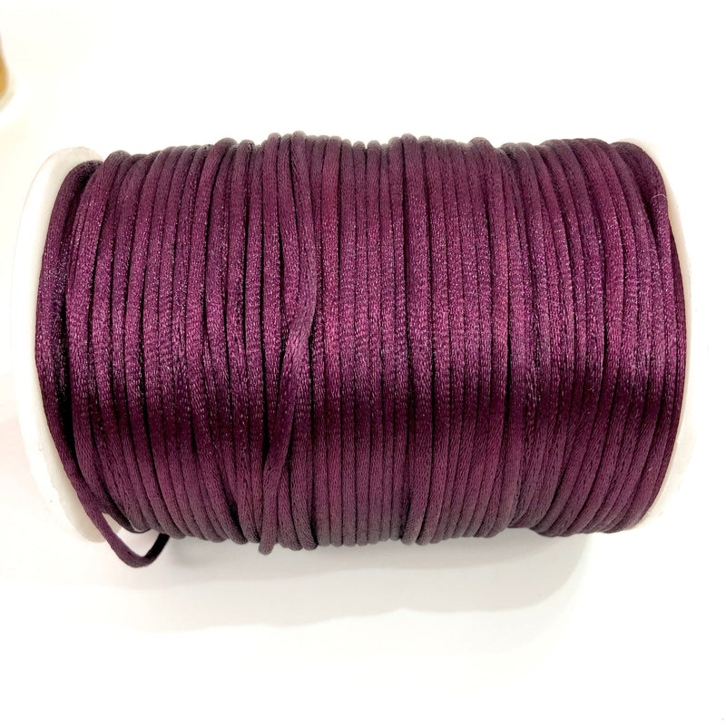 Rattail Cord, Kumihimo Cord, Satin Silk Cord, Satin Nylon Cord, Macrame Knotting DIY, Beading String,  Thread Cording, 2.5mm