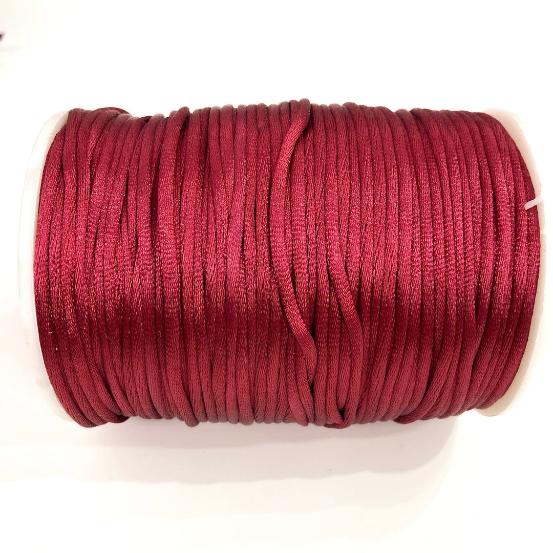 Rattail Cord, Kumihimo Cord, Satin Silk Cord, Satin Nylon Cord, Macrame Knotting DIY, Beading String, Thread Cording, 2.5mm