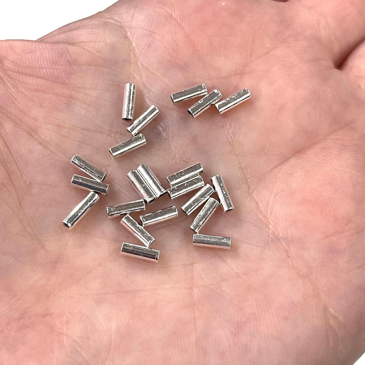 Silver Plated 6mm Spacer Tubes, Silver Spacer Tubes, 25 Pcs in a pack