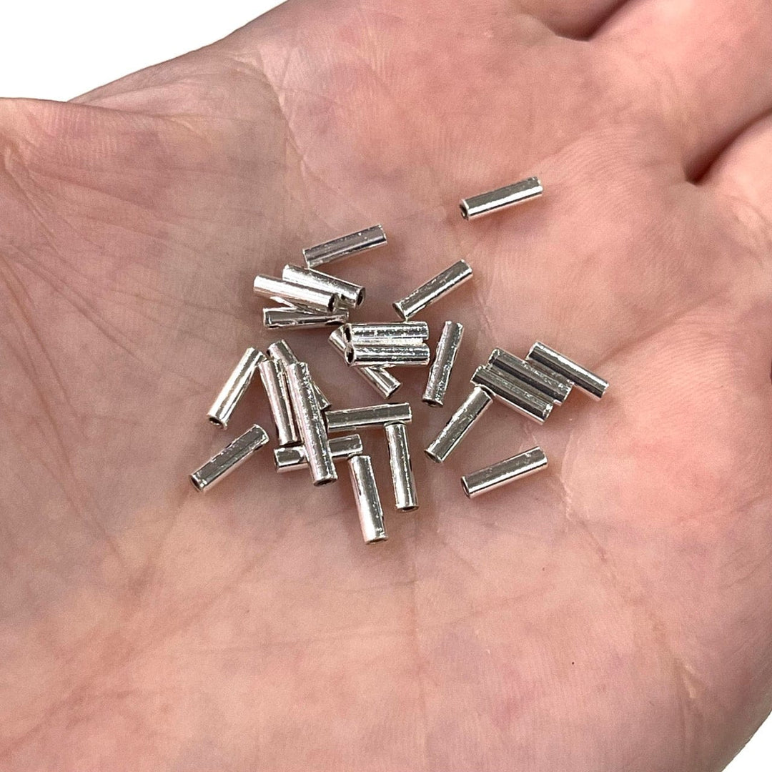 Silver Plated 7mm Spacer Tubes, Silver Spacer Tubes, 20 Pcs in a pack
