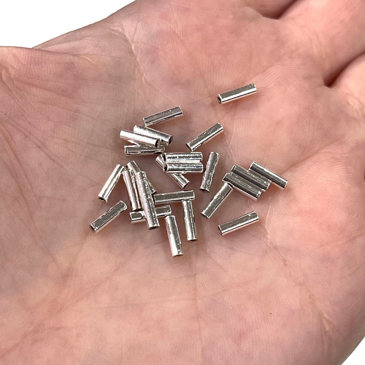 Silver Plated 7mm Spacer Tubes, Silver Spacer Tubes, 20 Pcs in a pack