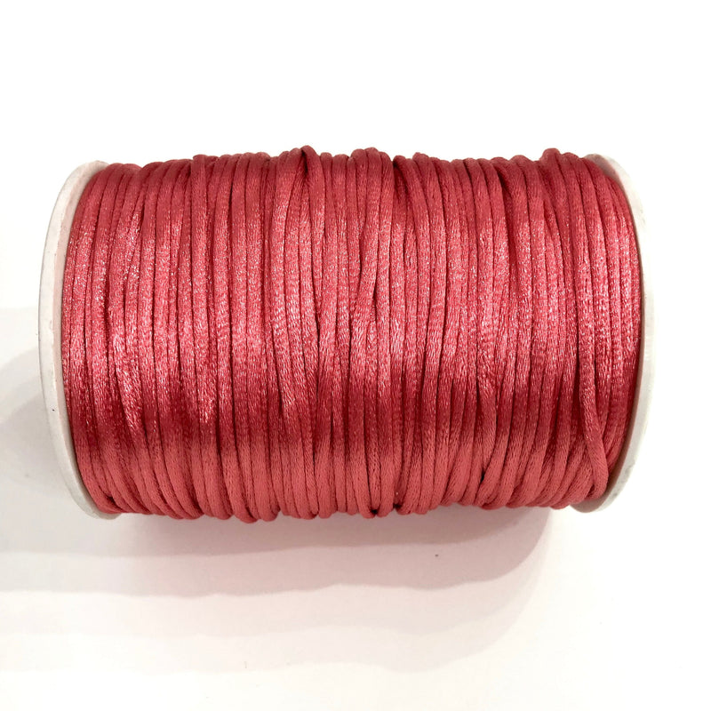 Rattail Cord, Kumihimo Cord, Satin Silk Cord, Satin Nylon Cord, Macrame Knotting DIY, Beading String,  Thread Cording, 2.5mm