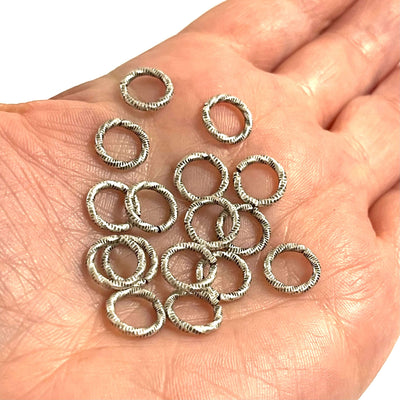 10mm Silver Plated Ring Charms, 10mm Silver Rings, 20 pcs in a pack£2