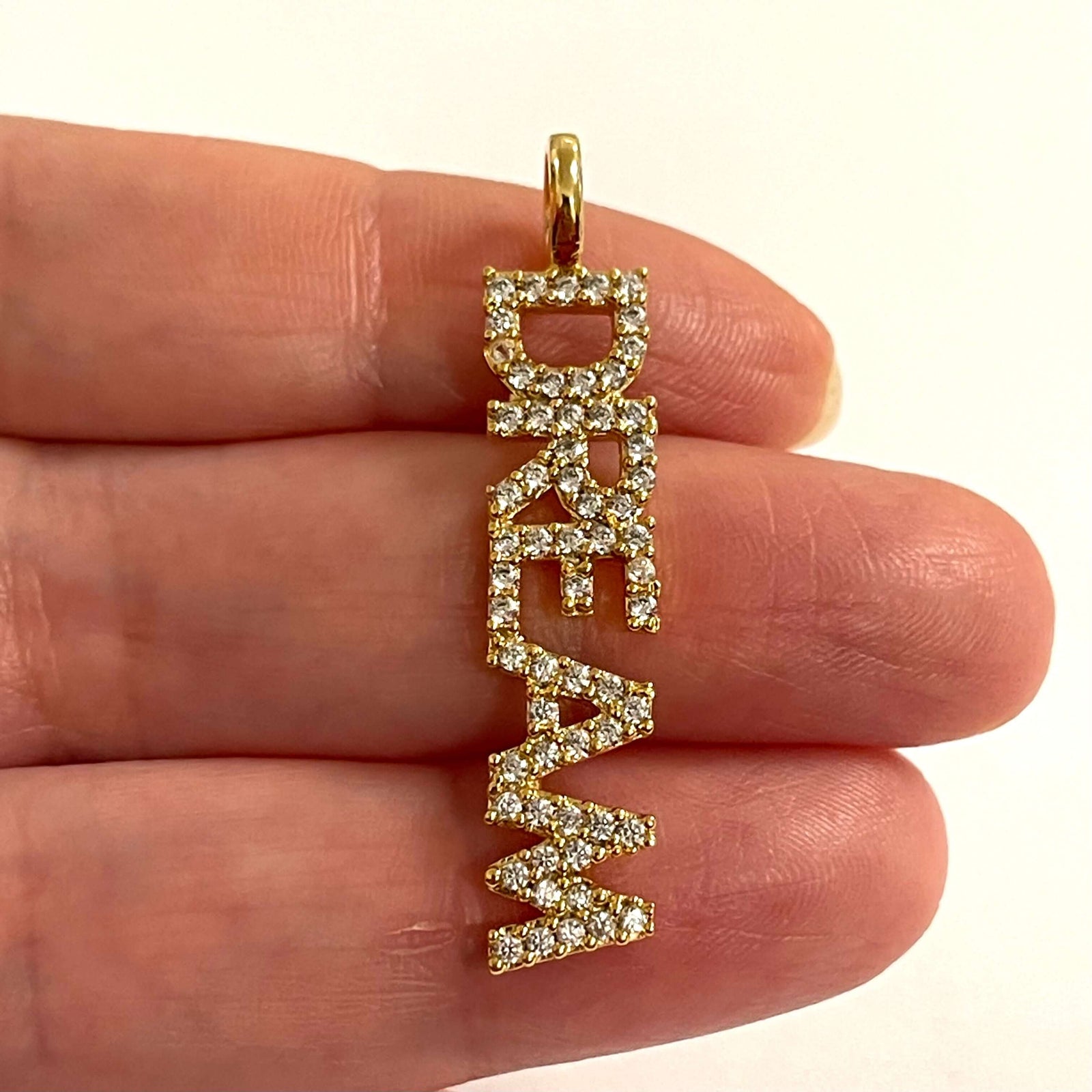 24Kt Gold Plated Brass Micro Pave Zirconia Dream Pendant