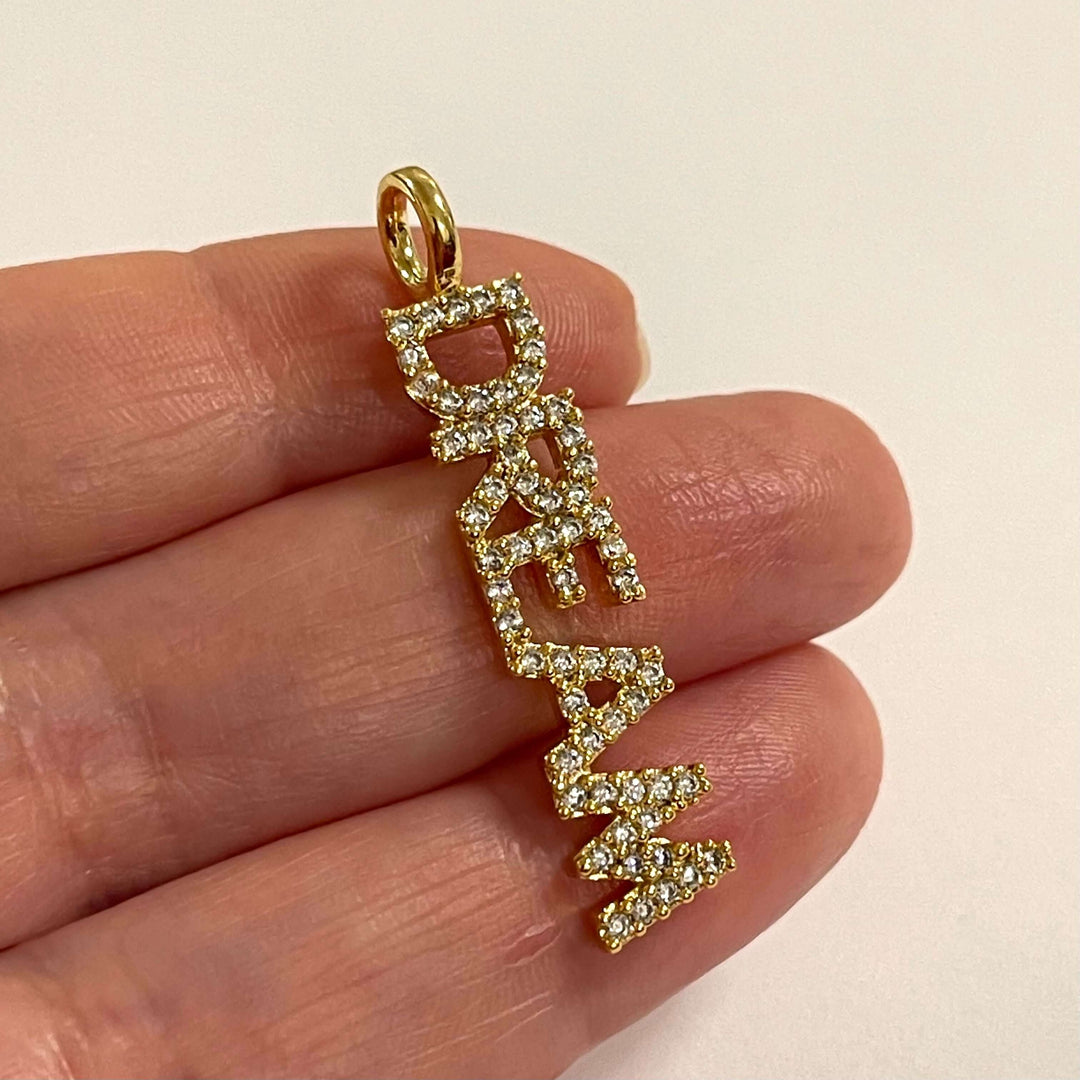 24Kt Gold Plated Brass Micro Pave Zirconia Dream Pendant