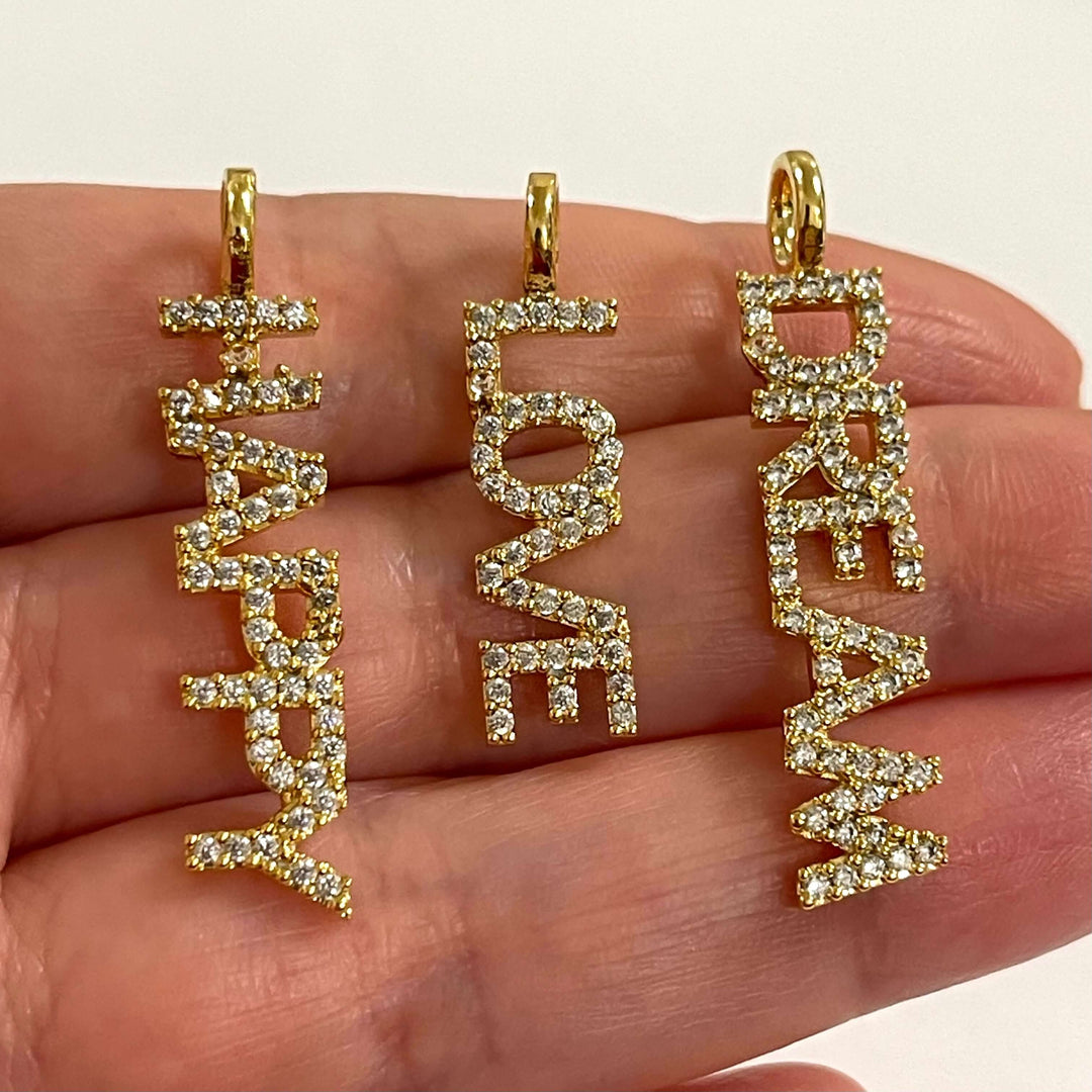 24Kt Gold Plated Brass Micro Pave Zirconia Dream Pendant