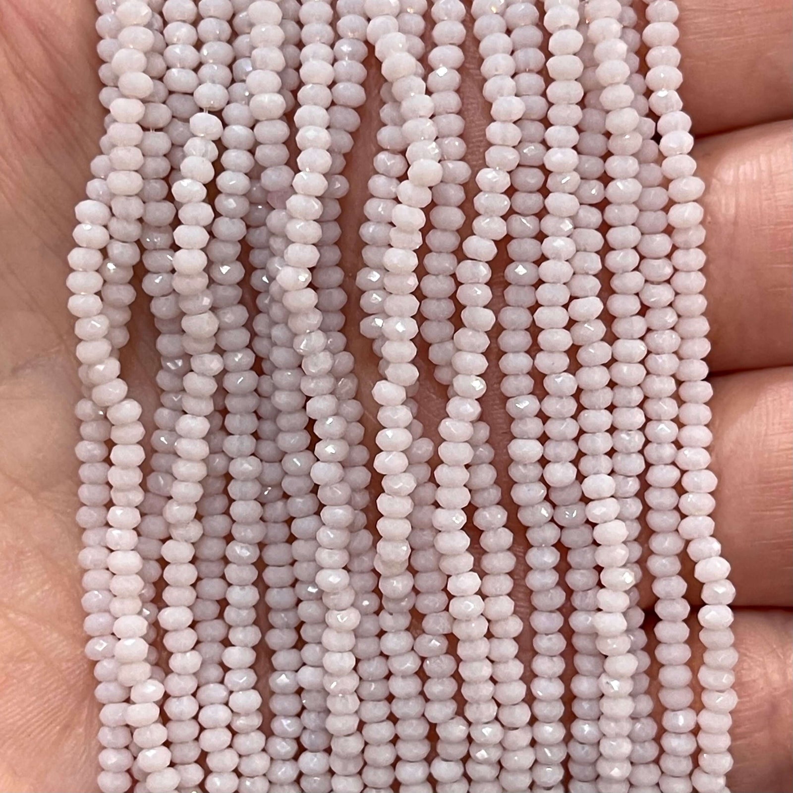 1mm Crystal rondelle beads strand 170 pcs, PBC1C2