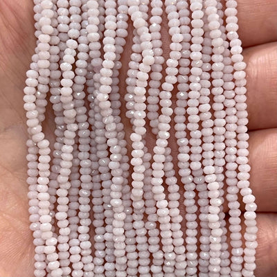 1mm Crystal faceted rondelle - 200 pcs -1mm - full strand - PBC1C2, Crystal Beads, £2