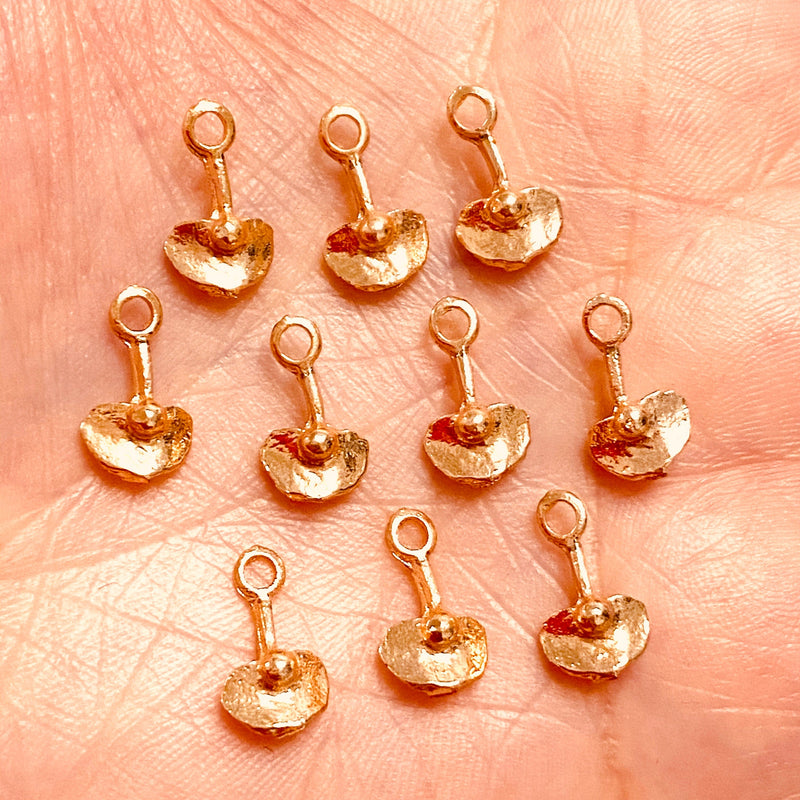 Rose Gold Plated Brass Authentic Charms, Authentic Charms Rose Gold Plated, 10 pcs in a pack