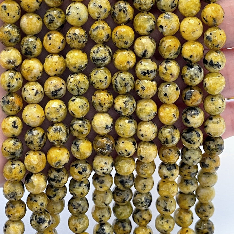 Brins de jade de fête ronds de 8 mm, 46 perles
